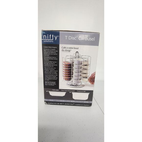 Nifty Solutions T-Disc Pod Carousel Holder Coffee Storage Organizer Hold 40 Disc - Picture 5 of 6